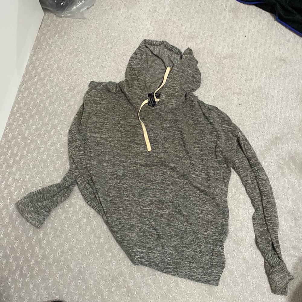 Grey hooded long sleeve